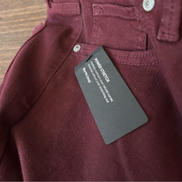 NWT Silver ISBISTER HIGH RISE SKINNY LEG Women's Burgundy Jeans 26x29 - Picture 6 of 11